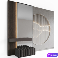 Composition in the entrance hall Mountains 3D Model Vray, Corona