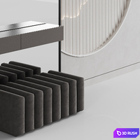 Composition in the entrance hall Mountains 3D Model Vray, Corona