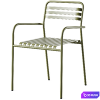 Aluminum garden armchair MANNI by LA REDOUTE 3D Model Vray, Corona