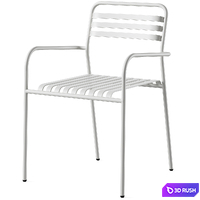 Aluminum garden armchair MANNI by LA REDOUTE 3D Model Vray, Corona