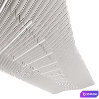 REVEAL CEILING BAFFLE acoustic ceiling 3D Model Vray, Corona