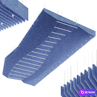 REVEAL CEILING BAFFLE acoustic ceiling 3D Model Vray, Corona