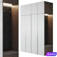 Hallway Furniture set 04 3D Model Vray, Corona