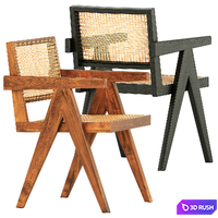 Pierre Jeanneret King chair by Tributeditions 3D Model Vray, Corona