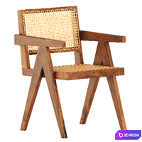 Pierre Jeanneret King chair by Tributeditions 3D Model Vray, Corona