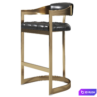 Sunpan Beaumont Bar Stool 3D Model Vray, Corona