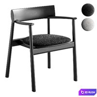 ELIPSA SOFT chair Black Oak by TAMO 3D Model Corona