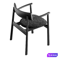 ELIPSA SOFT chair Black Oak by TAMO 3D Model Corona
