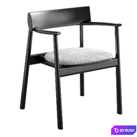 ELIPSA SOFT chair Black Oak by TAMO 3D Model Corona