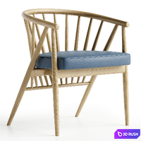 Jenny Contemporary Upholstered Armchair 3D Model Corona