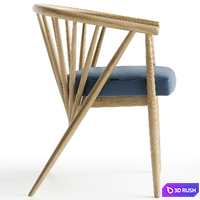 Jenny Contemporary Upholstered Armchair 3D Model Corona