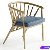 Jenny Contemporary Upholstered Armchair 3D Model Corona