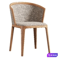 Casa Adria Upholstered Wooden Chair 3D Model Vray, Corona