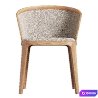 Casa Adria Upholstered Wooden Chair 3D Model Vray, Corona