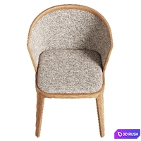 Casa Adria Upholstered Wooden Chair 3D Model Vray, Corona