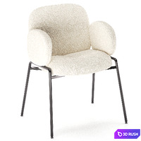 Chair with metal frame Kalipso white 3D Model