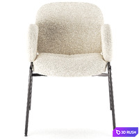 Chair with metal frame Kalipso white 3D Model Corona