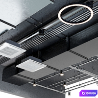 Ceiling with ventilation system 3D Model Corona