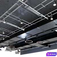 Ceiling with ventilation system 3D Model Corona
