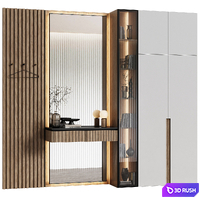 Hallway in a modern minimalist style 15 3D Model Vray, Corona