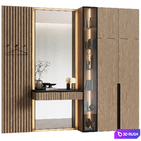 Hallway in a modern minimalist style 15 3D Model Vray, Corona