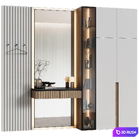 Hallway in a modern minimalist style 15 3D Model Vray, Corona