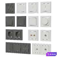 Sockets and switches 01 3D Model Corona