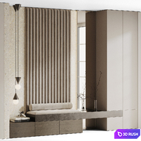 Entrance group with soft panels 3D Model Corona
