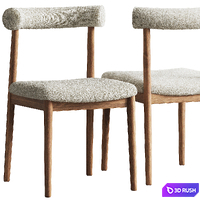 Westwing Collection Boucle Diego Chair 3D Model Vray, Corona