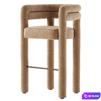 Tacova Bar Stool &amp; Tacova Dining Chair 3D Model Corona