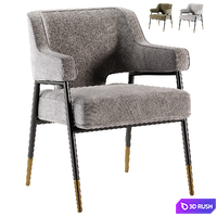 Derome Dining Armchair - Polo Club Stone 3D Model Corona