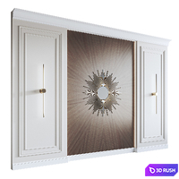 Decorative Wall 03 Modern 3D Model Vray, Corona