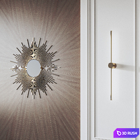 Decorative Wall 03 Modern 3D Model Vray, Corona