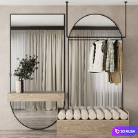 Hallway set 16 3D Model Corona
