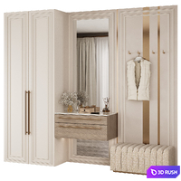 Hallway set 18 3D Model Corona