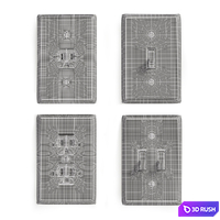 Sockets and Switches 02 3D Model Corona