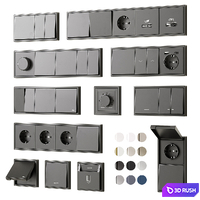 Sockets and switches Systeme Electric ArtGallery series 3D Model Vray, Corona