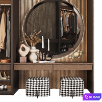 Wardrobe with mirror in the hallway 3D Model Corona