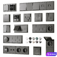 Sockets and switches Donel series R98 3D Model Vray, Corona