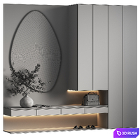 Hallway 9 3D Model Corona