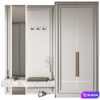 Hallway-in-Neoclassical-02 3D Model Vray, Corona