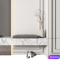 Hallway-in-Neoclassical-02 3D Model Vray, Corona