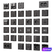 Sockets and switches Donel series S08 3D Model Corona