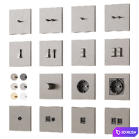 Sockets and switches Donel series N96 3D Model Vray, Corona