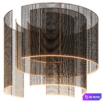Decorative ceiling with lighting 002 3D Model Corona
