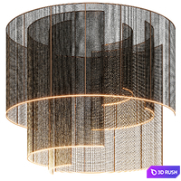 Decorative ceiling with lighting 002 3D Model Corona