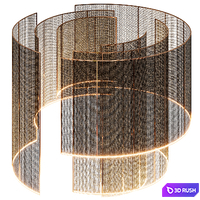 Decorative ceiling with lighting 002 3D Model Corona