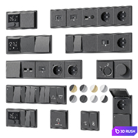 Sockets and switches Donel series R98 Metal 3D Model Corona