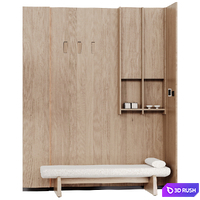 Hallway/foyer decor with La forma Topaz bench 3D Model Corona