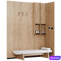 Hallway/foyer decor with La forma Topaz bench 3D Model Corona